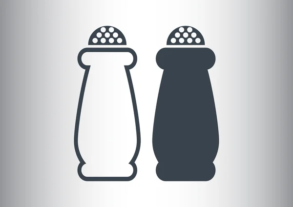 Zout en peper shakers pictogram — Stockvector