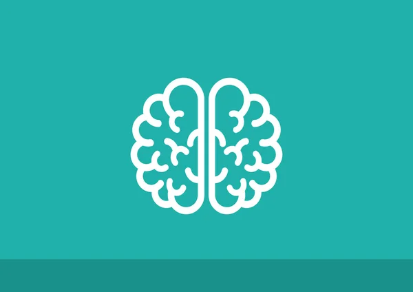 Icono web cerebro humano — Vector de stock