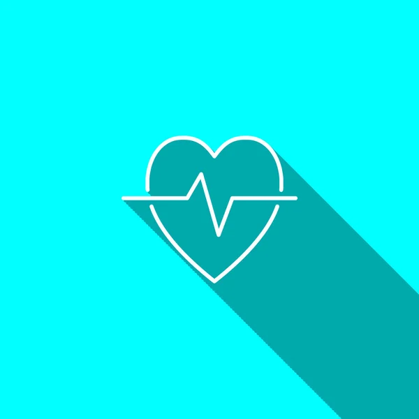 Cardiology symbol simple icon — Stock Vector