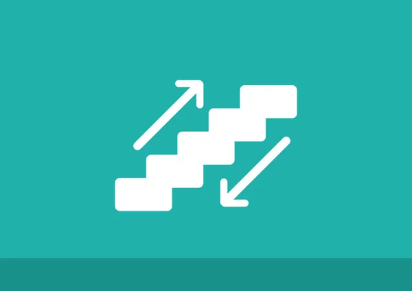 Señal de escalera mecánica con escaleras y flechas — Archivo Imágenes Vectoriales