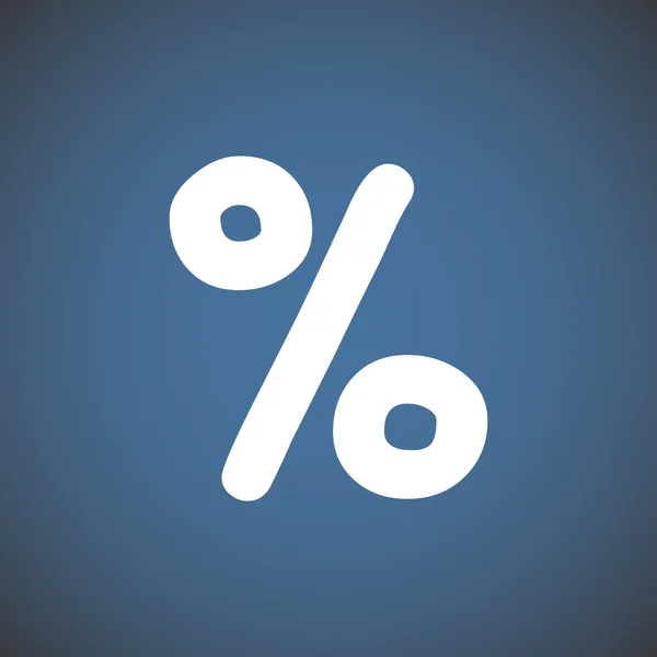 Jednoduchý symbol procenta ikona — Stockový vektor
