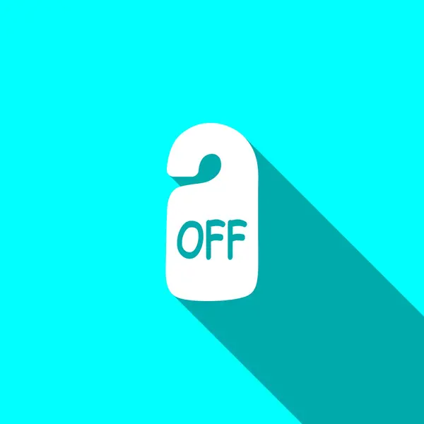 Off inscription on hanging label — Stock Vector