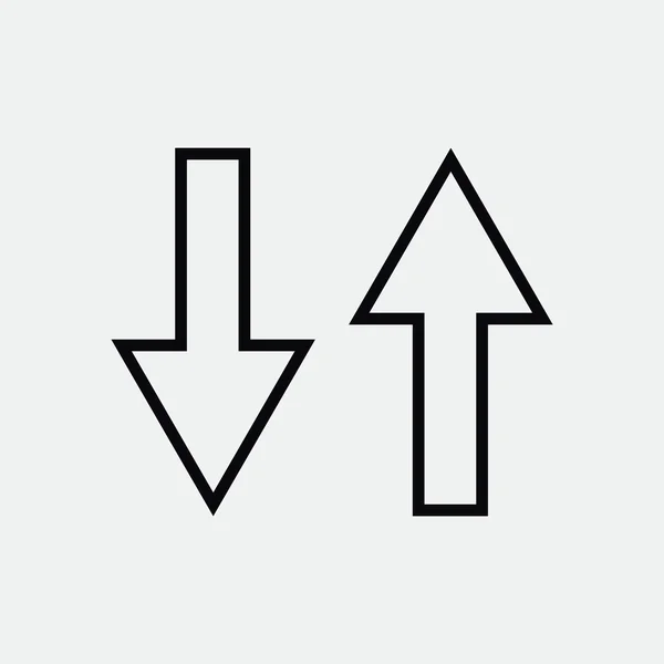 Två pilar ikonen — Stock vektor