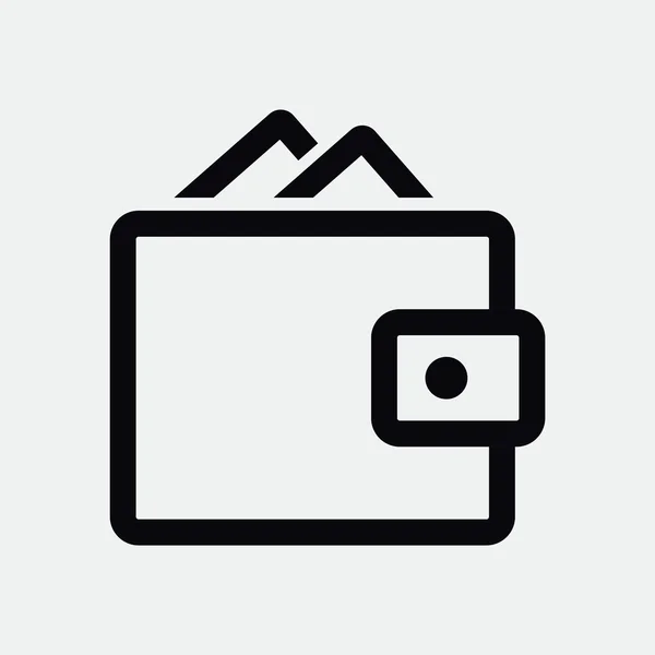 Cartera simple icono web — Vector de stock