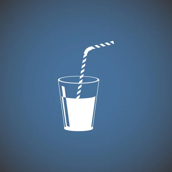 Pohár s osvěžující nápoj ikonu — Stockový vektor