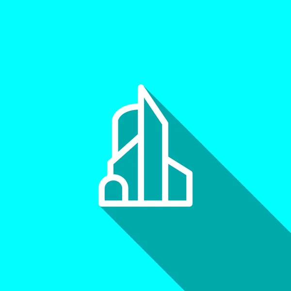 Big city simple web icon — Stock Vector