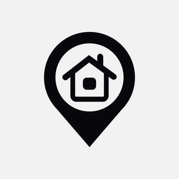House location pointer simple icon — Stock Vector