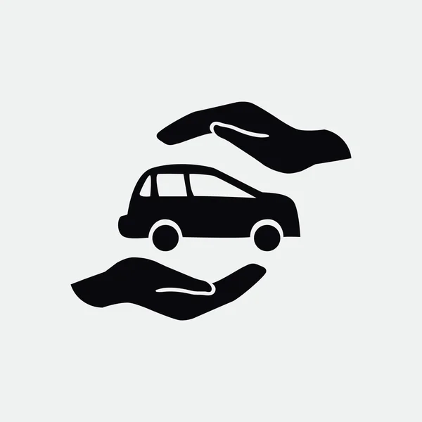 Icono web de seguro de coche — Archivo Imágenes Vectoriales