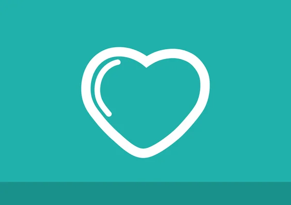 Icono web simple corazón — Vector de stock