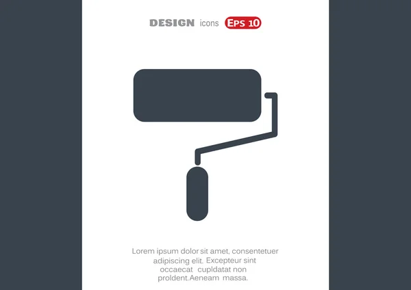 Verf roller web pictogram — Stockvector