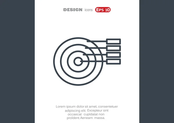 Ícone de web infográfico arredondado, ilustração vetorial de contorno — Vetor de Stock