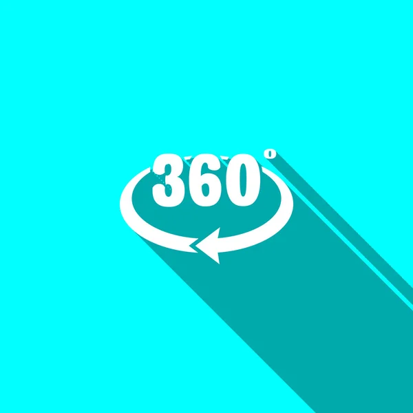 360 degreece med rundad pil — Stock vektor