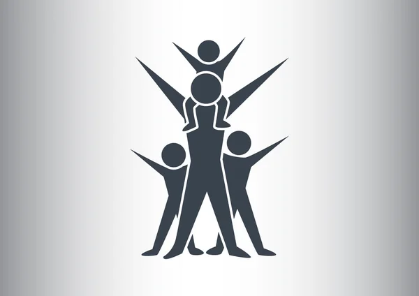 Веб-икона счастливой семьи — стоковый вектор