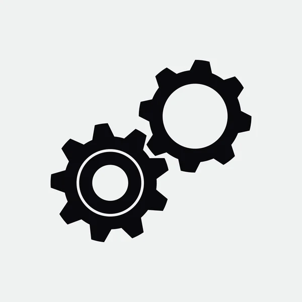 Rounded gears simple icon — Stock Vector