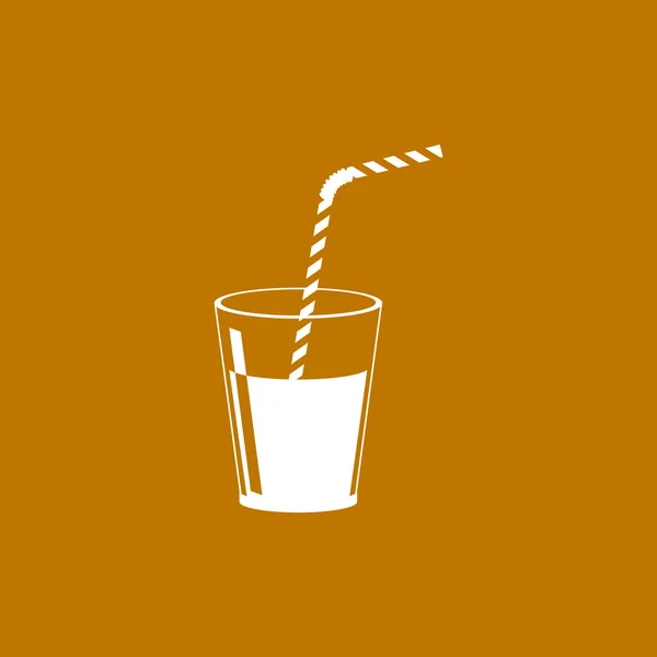 Taça com refrescante ícone de bebida — Vetor de Stock