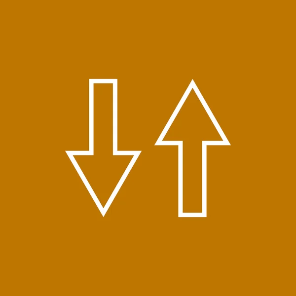 Twee pijlen pictogram — Stockvector