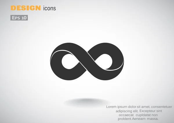 Símbolo infinito icono web — Vector de stock