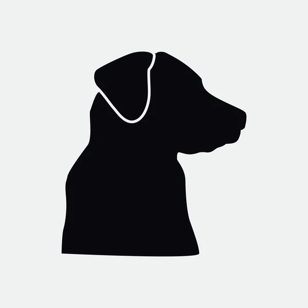 Υπογράψει με εγχώριες σκύλος σιλουέτα — Διανυσματικό Αρχείο