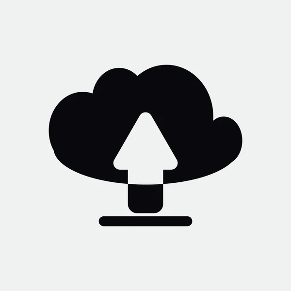 Symbole de téléchargement de fichiers Cloud — Image vectorielle
