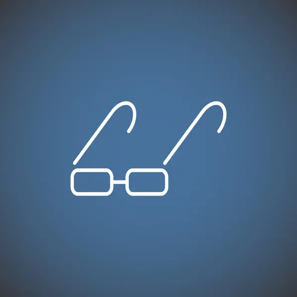 Basit dikdörtgen gözlük simgesi — Stok Vektör