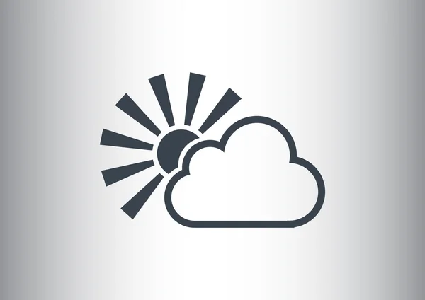 Sol con nube icono simple — Archivo Imágenes Vectoriales