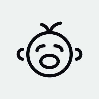 Ağlayan bebek siluet 