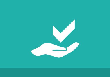 El web simgesi onay sembolü 