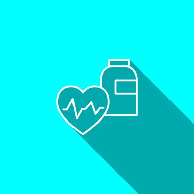 Kardiyoloji tıp basit web simgesi 