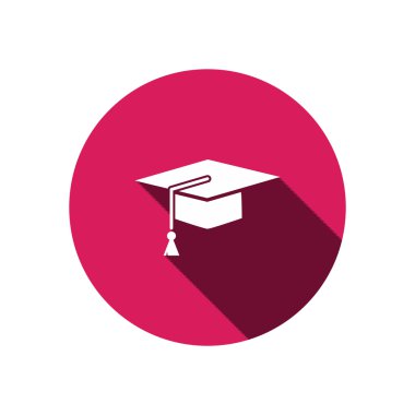 Akademik şapka basit web simgesi 