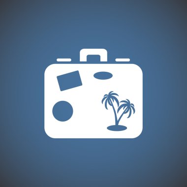 Turist bavul basit web simgesi 