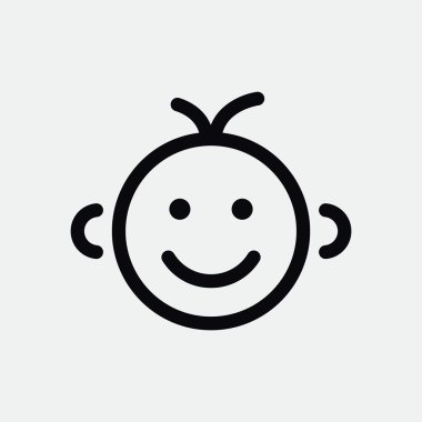 Mutlu bir çocuk yüzü doodle 