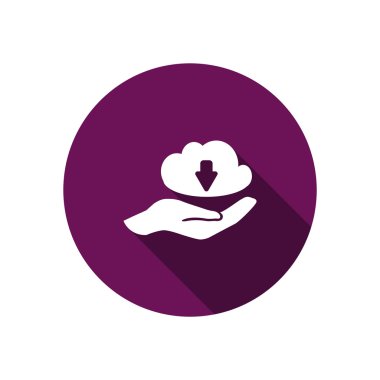 Veri yandan web simgesi bulut 