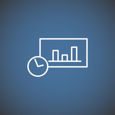 Saat web simgesi ile grafik 