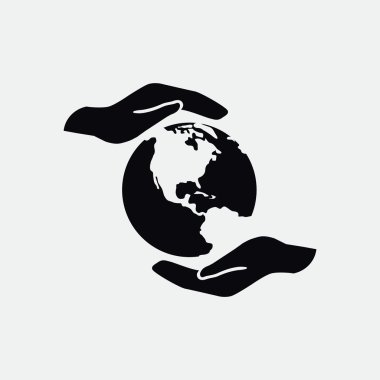 Dünya eller web simgesi 