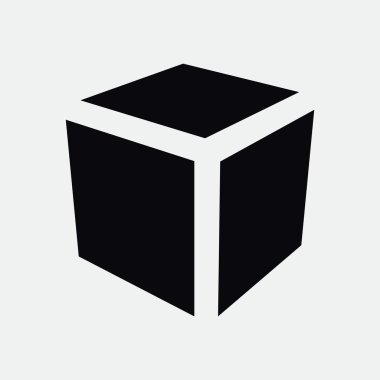Basit küp web simgesi 