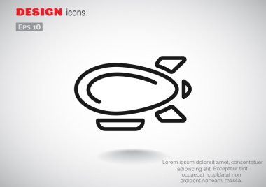 Zeplin zeppelin web simgesi 