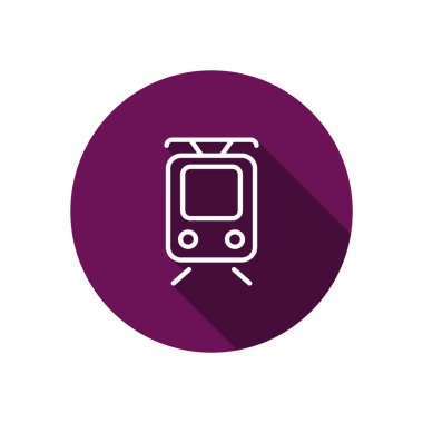Basit tramvay web simgesi 