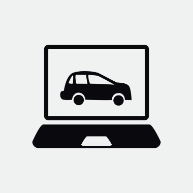 Dizüstü ekran simgesini araba ile