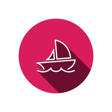 Yelkenli tekne web simgesi 