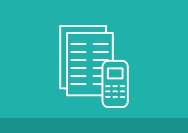 Kağıtları cep telefonu basit web simgesi ile 