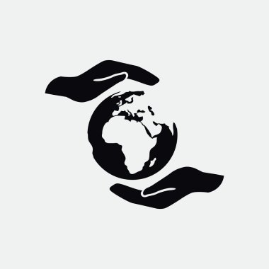 Dünya eller web simgesi 