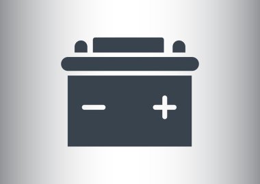 Basit araba pil web simgesi 
