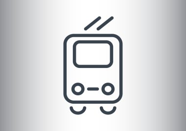 Basit tramvay web simgesi 