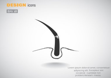 Hasarlı saçın web simgesi 