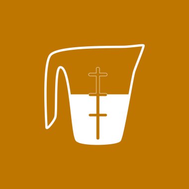 Ölçüm fincan sıvı simgesiyle 