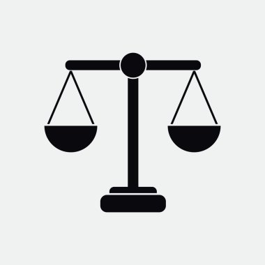 Scales of justice simple web icon  clipart