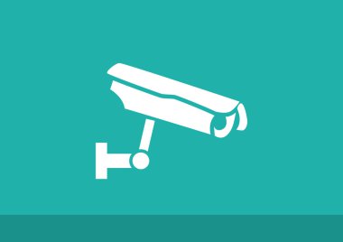 Gözetim kamera basit simgesi 