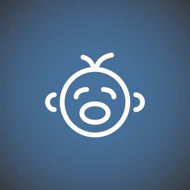 Ağlayan bebek siluet 