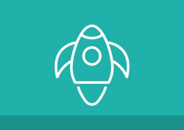 Basit roket web simgesi 