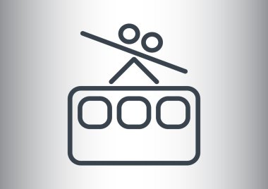 Füniküler demiryolu web simgesi 
